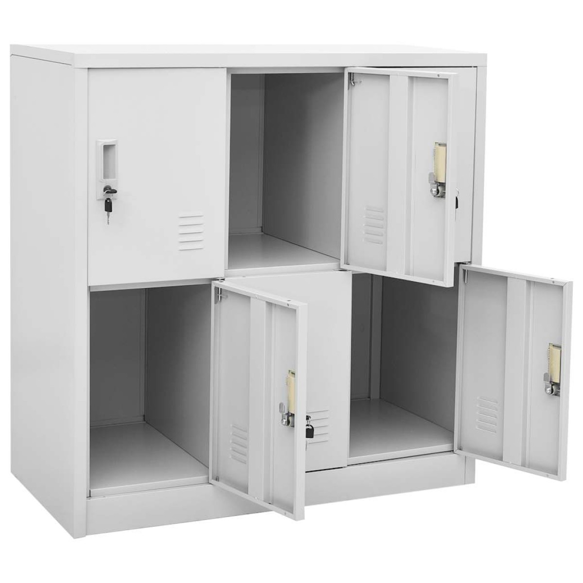 vidaXL Φοριαμοί 5 τεμ. Ανοιχτό Γκρι 90 x 45 x 92,5 εκ. Ατσάλινοι
