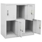 vidaXL Φοριαμοί 5 τεμ. Ανοιχτό Γκρι 90 x 45 x 92,5 εκ. Ατσάλινοι
