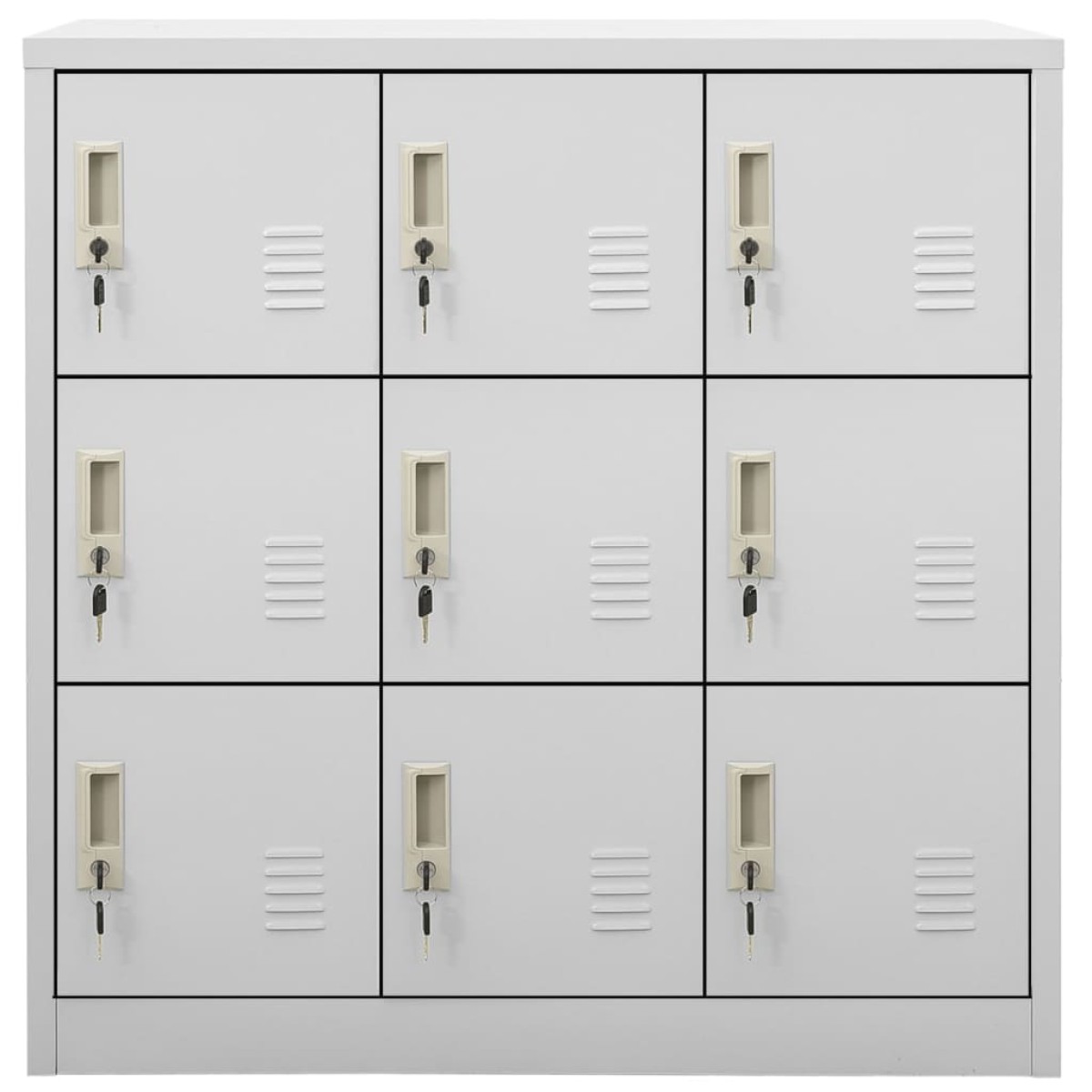 vidaXL Φοριαμοί 2 τεμ. Ανοιχτό Γκρι 90 x 45 x 92,5 εκ. Ατσάλινοι