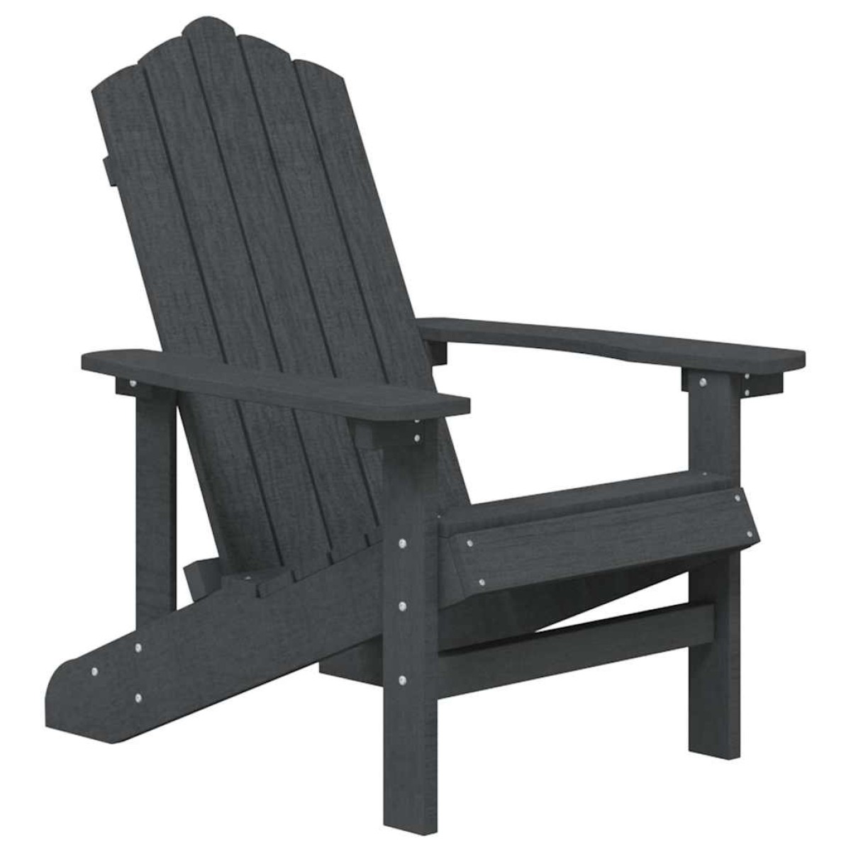 vidaXL Καρέκλες Κήπου Adirondack 2 τεμ. Ανθρακί από HDPE
