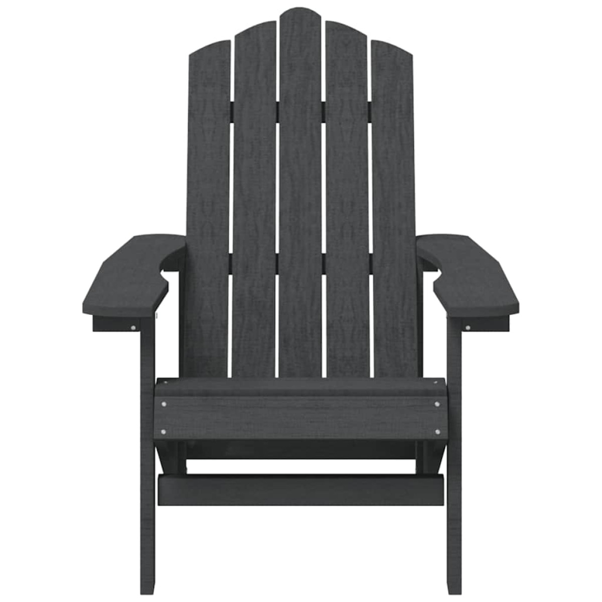 vidaXL Καρέκλες Κήπου Adirondack 2 τεμ. Ανθρακί από HDPE