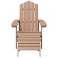 vidaXL Καρέκλες Κήπου Adirondack 2 τεμ. Καφέ από HDPE με Υποπόδια