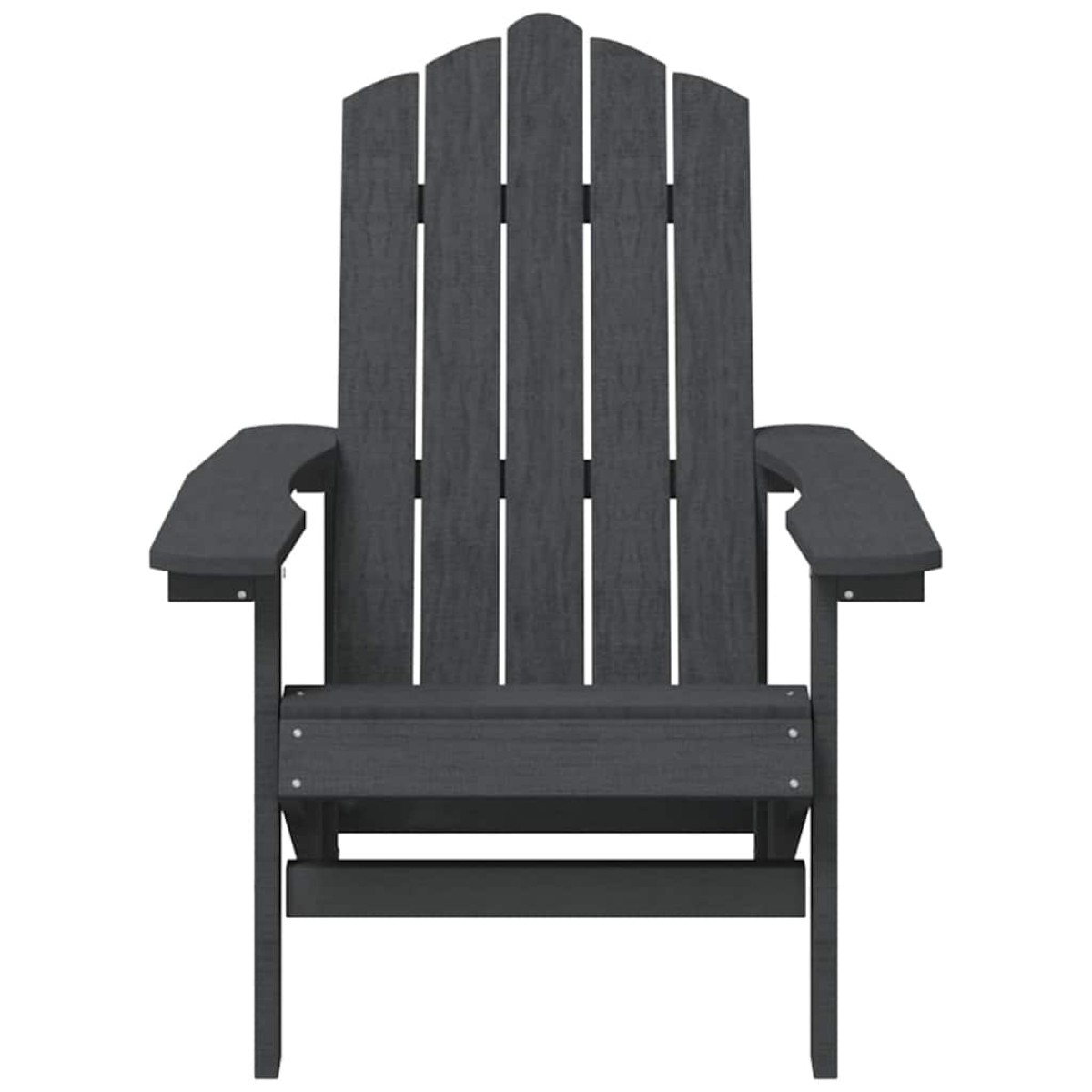 vidaXL Καρέκλες Κήπου Adirondack Ανθρακί από HDPE με Τραπεζάκι