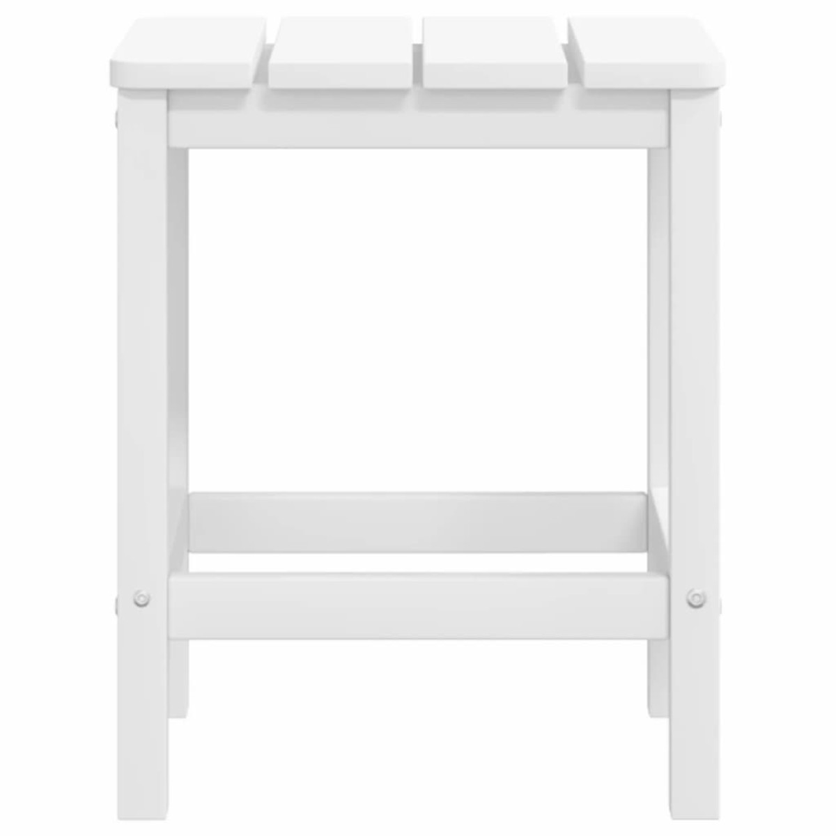 vidaXL Καρέκλα Κήπου Adirondack Λευκή από HDPE με Υποπόδιο & Τραπεζάκι
