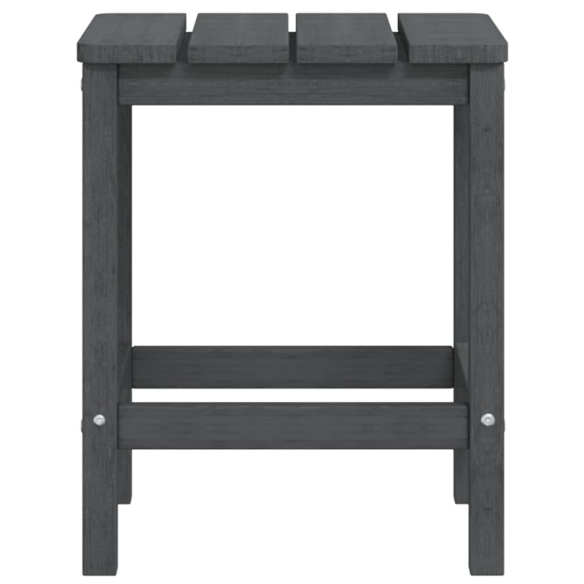 vidaXL Καρέκλα Κήπου Adirondack Ανθρακί HDPE με Υποπόδιο & Τραπεζάκι
