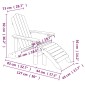 vidaXL Καρέκλα Κήπου Adirondack Ανθρακί HDPE με Υποπόδιο & Τραπεζάκι