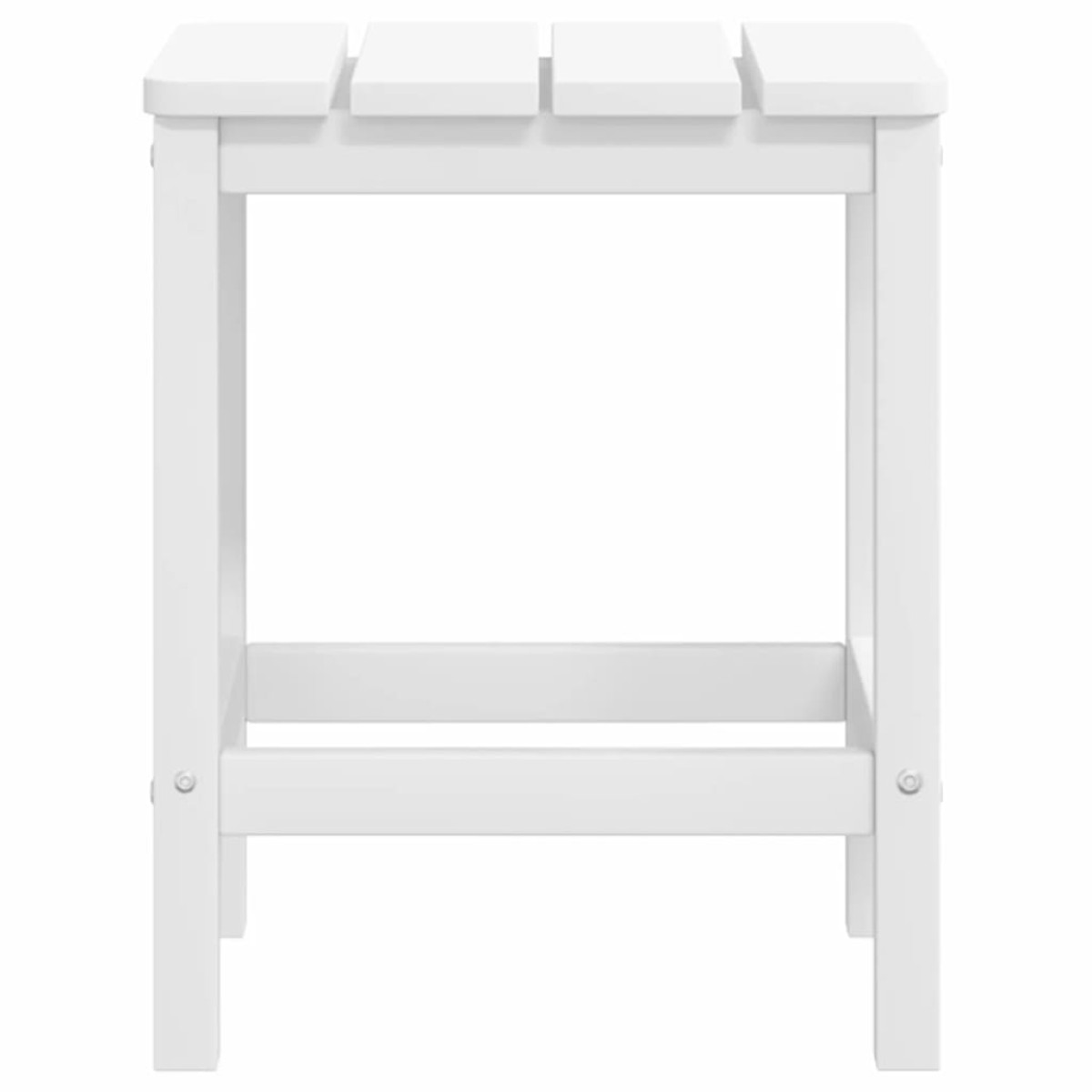 vidaXL Καρέκλες Κήπου Adirondack με Υποπόδιο&Τραπεζάκι Λευκές από HDPE
