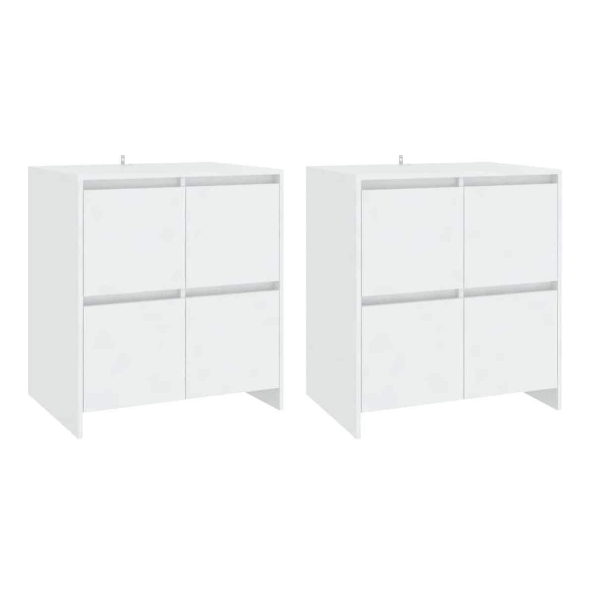 vidaXL Ντουλάπια 2 τεμ. Λευκά 70 x 41 x 75 εκ. από Μοριοσανίδα