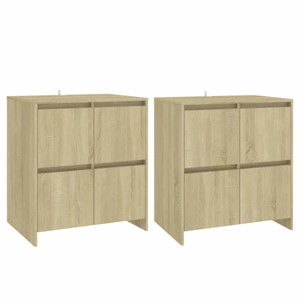 vidaXL Ντουλάπια 2 τεμ. Sonoma Δρυς 70 x 41 x 75 εκ. από Επεξ. Ξύλο