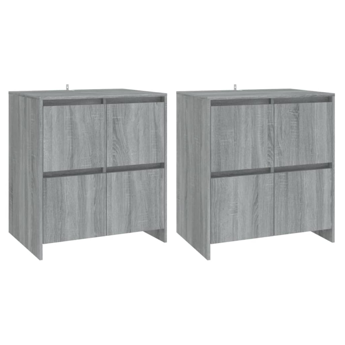 vidaXL Ντουλάπια 2 τεμ. Γκρι Sonoma 70 x 41 x 75 εκ. από Μοριοσανίδα