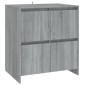 vidaXL Ντουλάπια 2 τεμ. Γκρι Sonoma 70 x 41 x 75 εκ. από Μοριοσανίδα