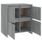 vidaXL Ντουλάπια 2 τεμ. Γκρι Sonoma 70 x 41 x 75 εκ. από Μοριοσανίδα