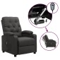 vidaXL Πολυθρόνα Ανακλινόμενη Ηλεκτρική Σκούρο Γκρι Υφασμάτινη