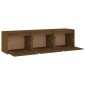 vidaXL Έπιπλα Τηλεόρασης 3 τεμ. Καφέ Μελί από Μασίφ Ξύλο Πεύκου