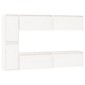 vidaXL Έπιπλα Τηλεόρασης 6 τεμ. Λευκά από Μασίφ Ξύλο Πεύκου