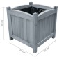 vidaXL Ζαρντινιέρες Υπερυψωμένες 2 τεμ. 30x30x30 εκ. Μασίφ Ξύλο Ελάτης