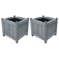 vidaXL Ζαρντινιέρες Υπερυψωμένες 2 τεμ. 30x30x30 εκ. Μασίφ Ξύλο Ελάτης