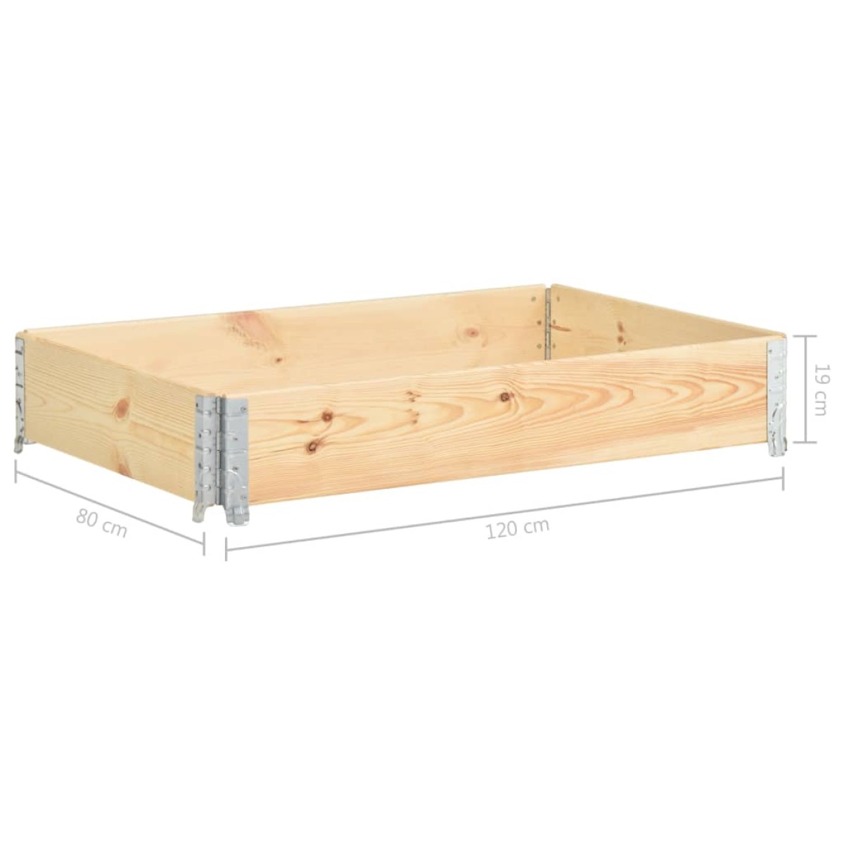 vidaXL Κολάρo Παλέτας 80 x 120 εκ. από Μασίφ Ξύλο Πεύκου