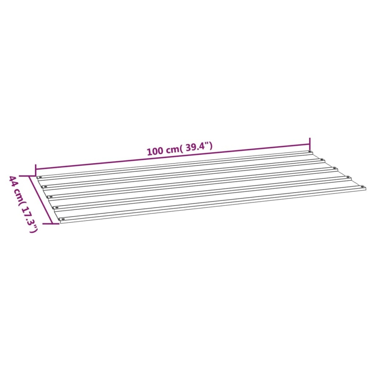 vidaXL Πάνελ Οροφής 36τεμ. Σκουριασμ. 100x44εκ Ατσάλι Σκληρ. στον Αέρα