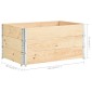 vidaXL Κολάρα Παλέτας 3 τεμ. 80 x 120 εκ. από Μασίφ Ξύλο Πεύκου