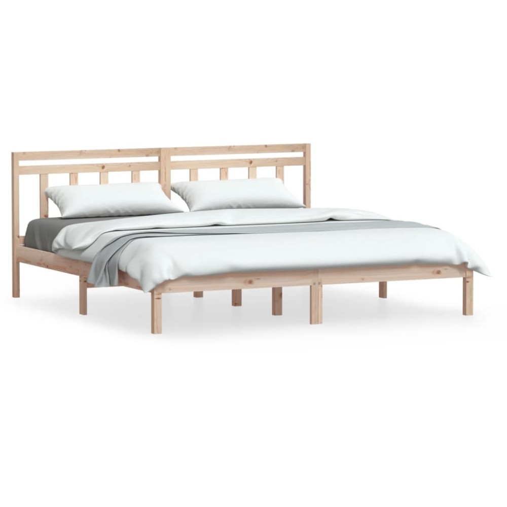 vidaXL Πλαίσιο Κρεβατιού 180 x 200 εκ. Μασίφ Ξύλο Super King Size