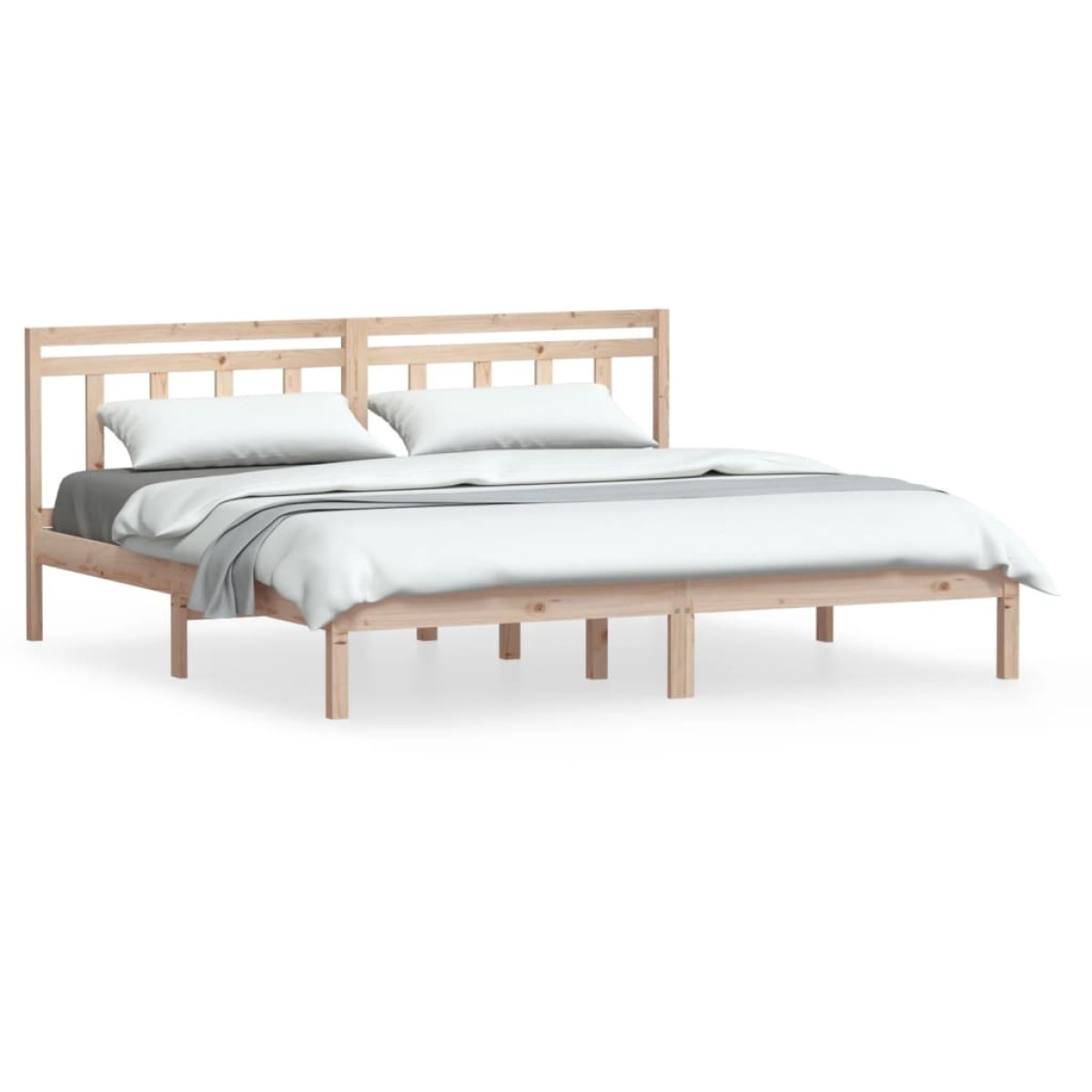 vidaXL Πλαίσιο Κρεβατιού 180 x 200 εκ. Μασίφ Ξύλο Super King Size