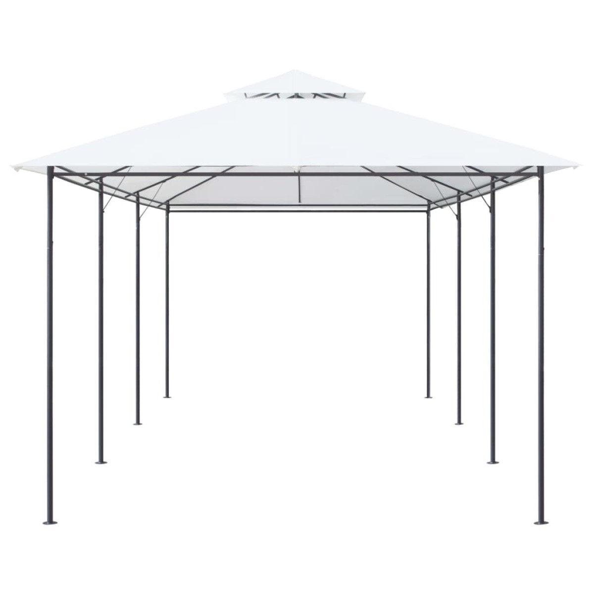 vidaXL Κιόσκι Λευκό 600 x 298 x 270 εκ. 180 γρ./μ²