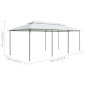 vidaXL Κιόσκι Λευκό 600 x 298 x 270 εκ. 180 γρ./μ²