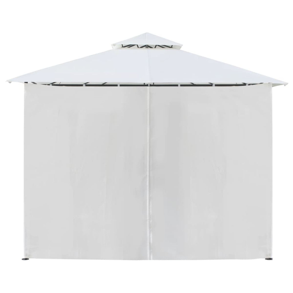 vidaXL Κιόσκι με Κουρτίνες Λευκό 600 x 298 x 270 εκ. 180 γρ./μ²
