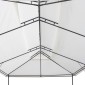 vidaXL Κιόσκι με Κουρτίνες Λευκό 600 x 298 x 270 εκ. 180 γρ./μ²