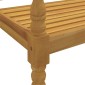 vidaXL Παγκάκι Batavia 150 εκ. από Μασίφ Ξύλο Teak με Πράσινο Μαξιλάρι