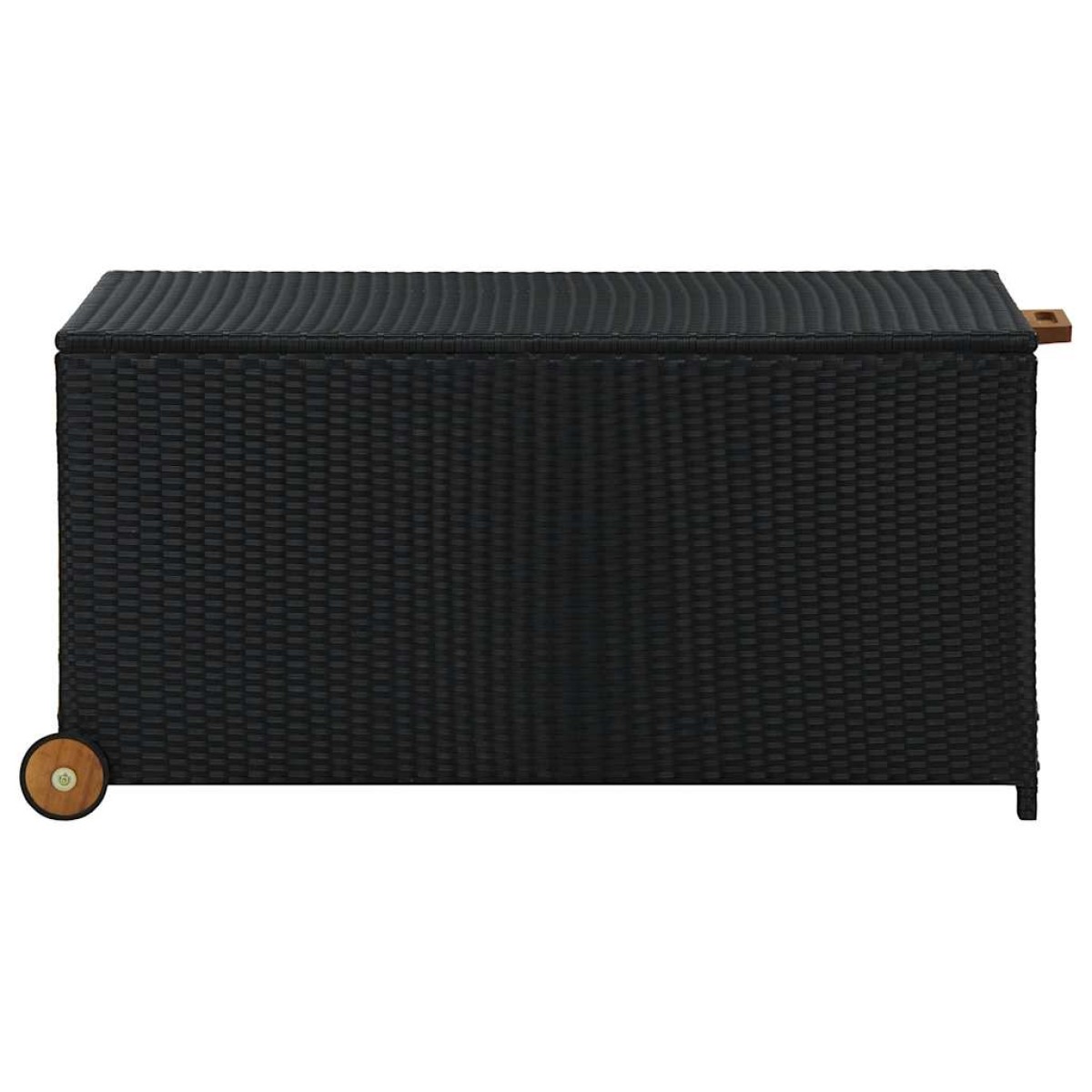 vidaXL Κουτί Αποθήκευσης Κήπου Μαύρο 120x65x61 εκ. Συνθετικό Ρατάν