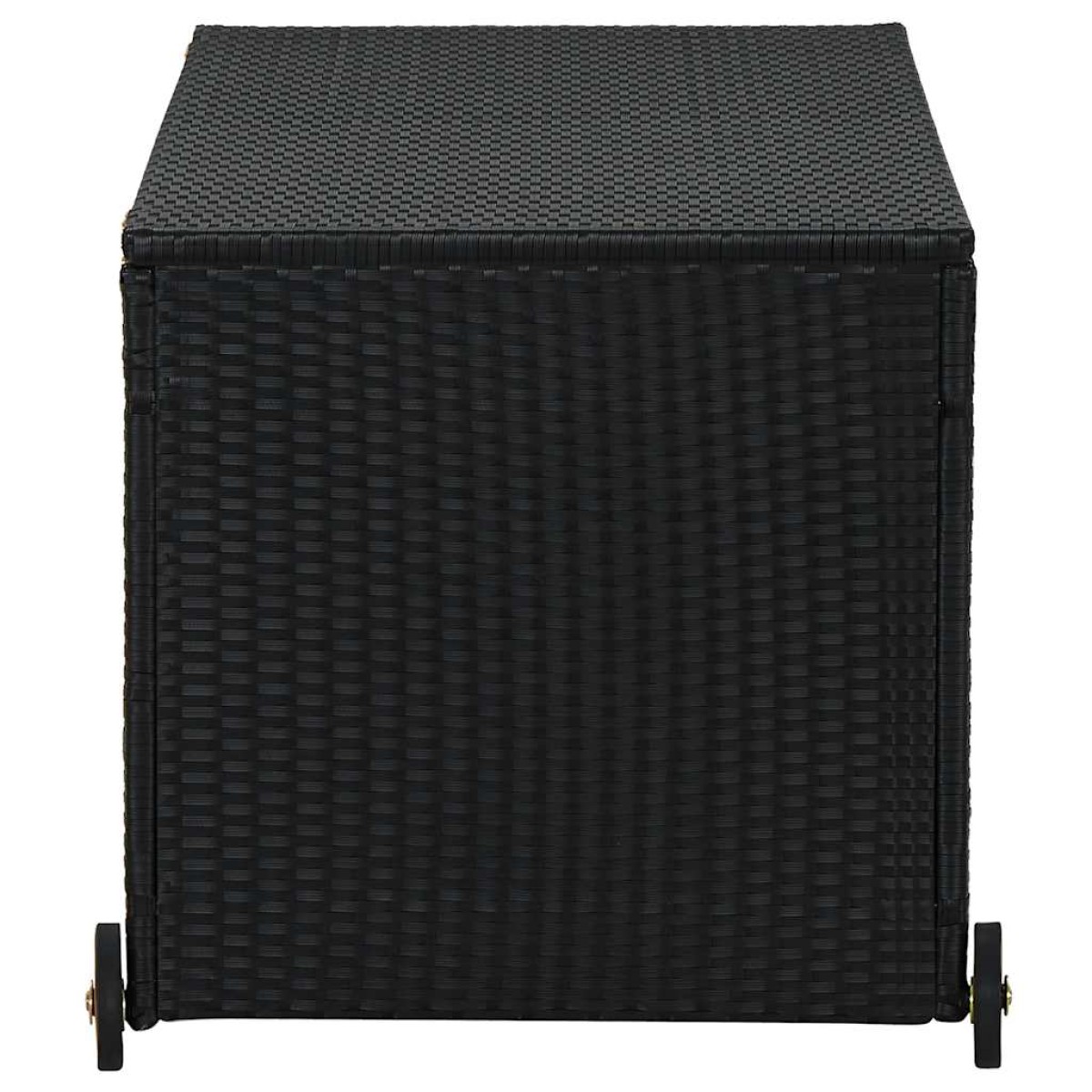 vidaXL Κουτί Αποθήκευσης Κήπου Μαύρο 120x65x61 εκ. Συνθετικό Ρατάν