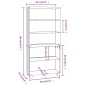 vidaXL Ντουλάπι HAMAR από Μασίφ Ξύλο Πεύκου Μελί
