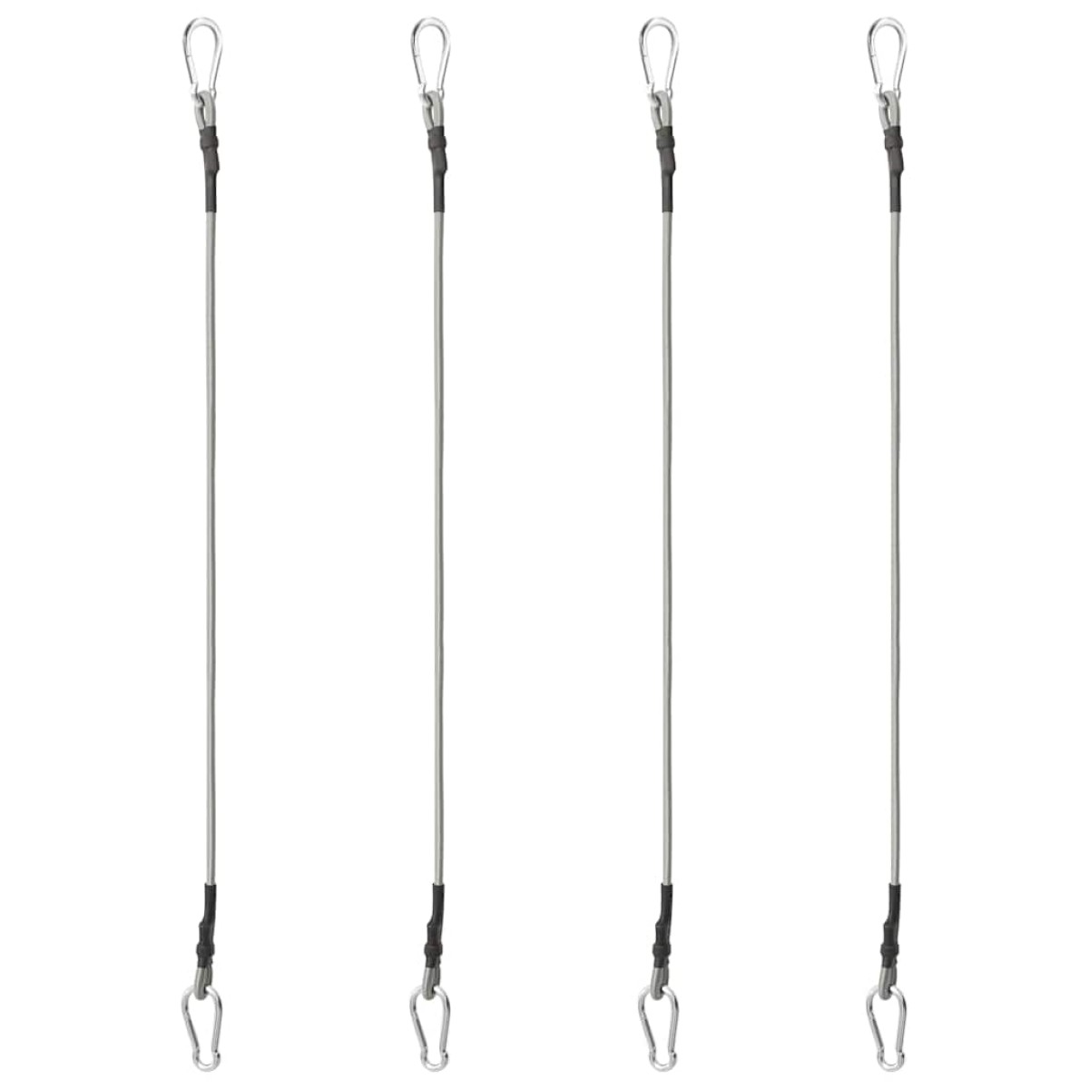 310252 vidaXL Ropes with Carabiner 4 pcs Rubber