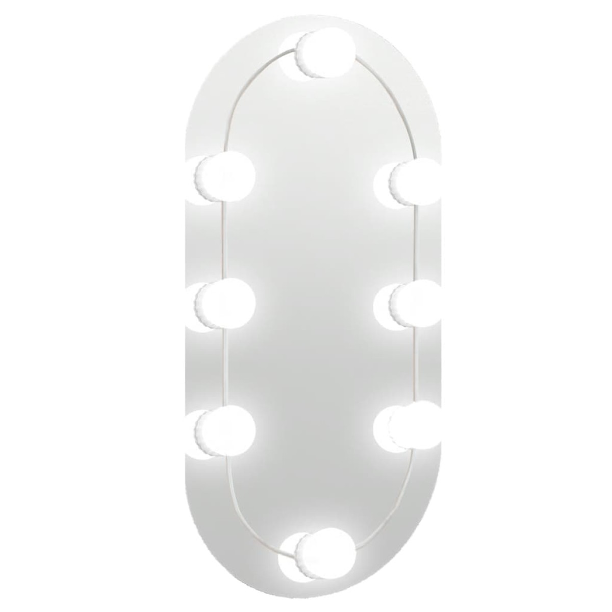 vidaXL Καθρέφτης με Φώτα LED 40x20 εκ. Γυαλί Οβάλ