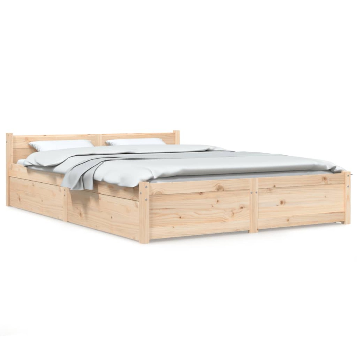 vidaXL Πλαίσιο Κρεβατιού Με Συρτάρια 135 x 190 εκ. Double
