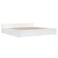 vidaXL Πλαίσιο Κρεβατιού Συρτάρια Λευκό 180 x 200 εκ Super King Size