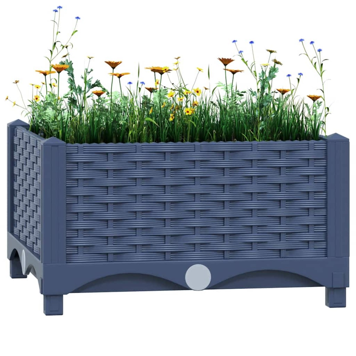 vidaXL Ζαρντινιέρα 40 x 40 x 23 εκ. από Πολυπροπυλένιο