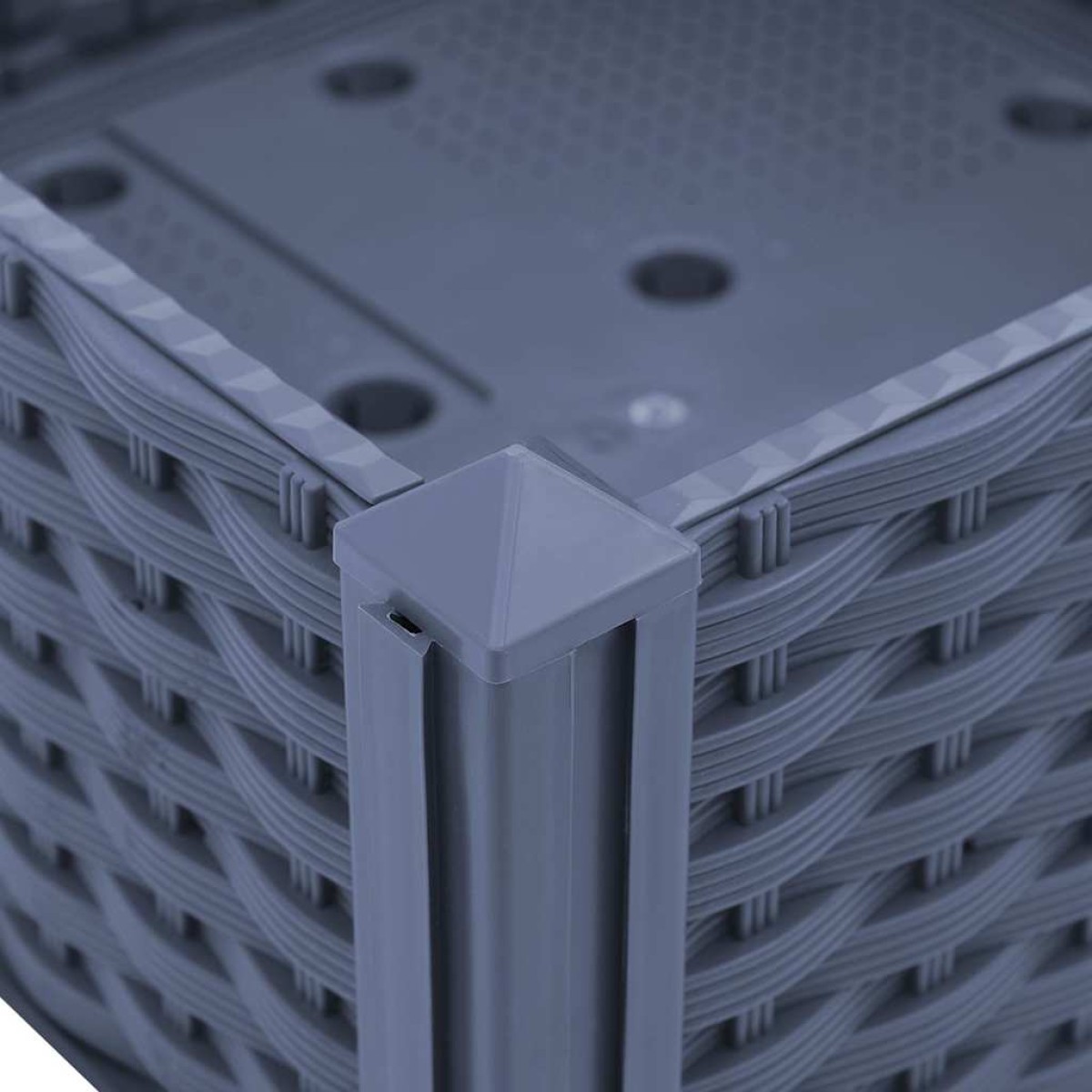 vidaXL Ζαρντινιέρα 40 x 40 x 23 εκ. από Πολυπροπυλένιο