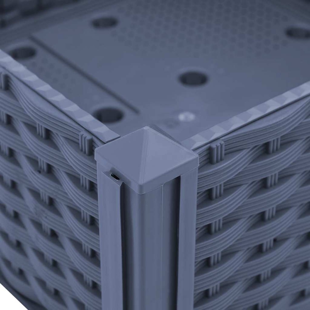 vidaXL Ζαρντινιέρα 80 x 80 x 38 εκ. από Πολυπροπυλένιο