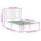vidaXL Πλαίσιο Κρεβατιού 120 x 190 εκ. από Μασίφ Ξύλο Small Double