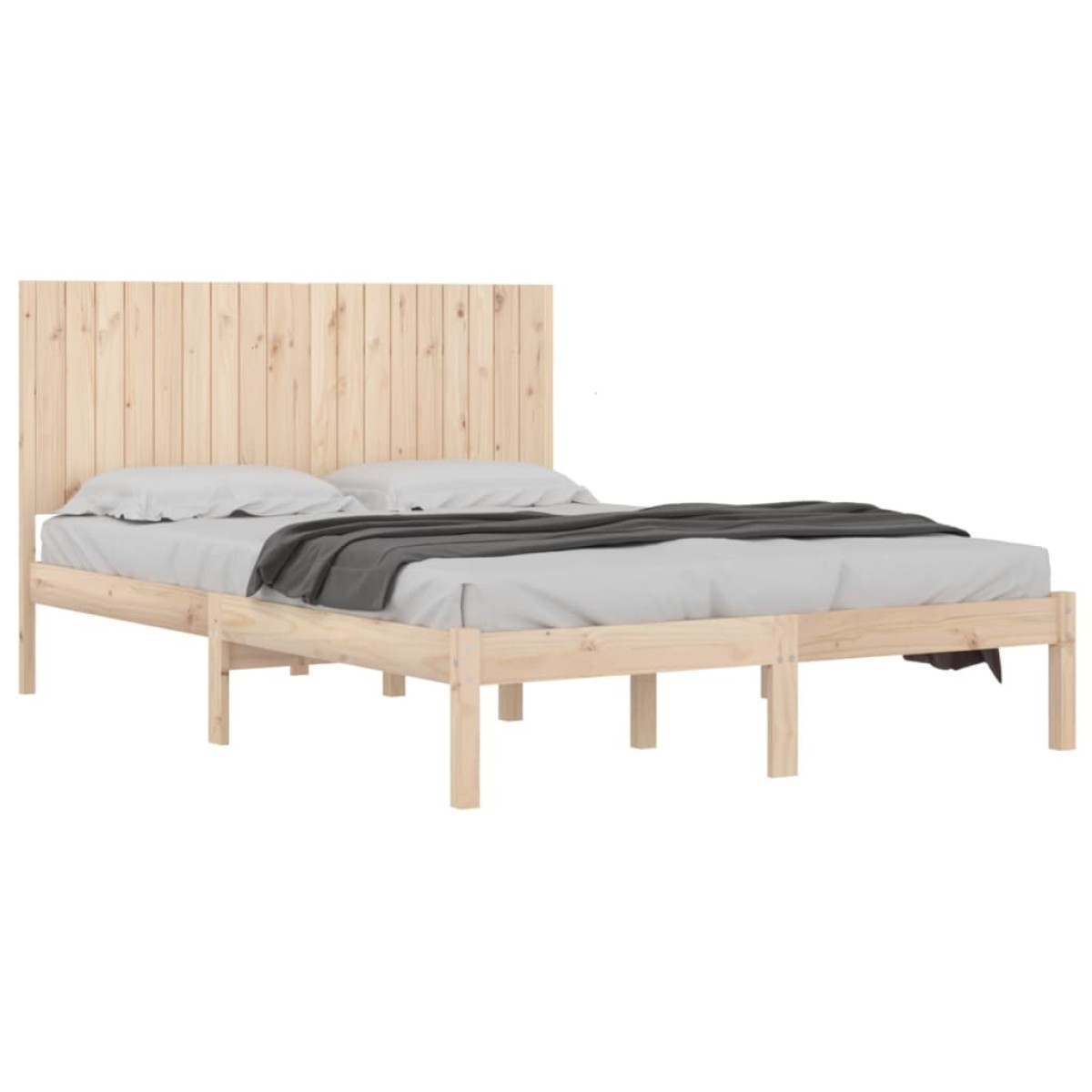 vidaXL Πλαίσιο Κρεβατιού 180 x 200 εκ. Μασίφ Ξύλο Super King Size