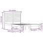 vidaXL Πλαίσιο Κρεβατιού 120 x 190 εκ. από Μασίφ Ξύλο Small Double