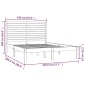 vidaXL Πλαίσιο Κρεβατιού 140 x 200 εκ. από Μασίφ Ξύλο