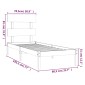 vidaXL Πλαίσιο Κρεβατιού 75 x 190 εκ. από Μασίφ Ξύλο Small Single