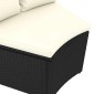 vidaXL Σετ Καναπέ Κήπου 2 Τεμαχίων Μαύρο Συνθετικό Ρατάν με Μαξιλάρια