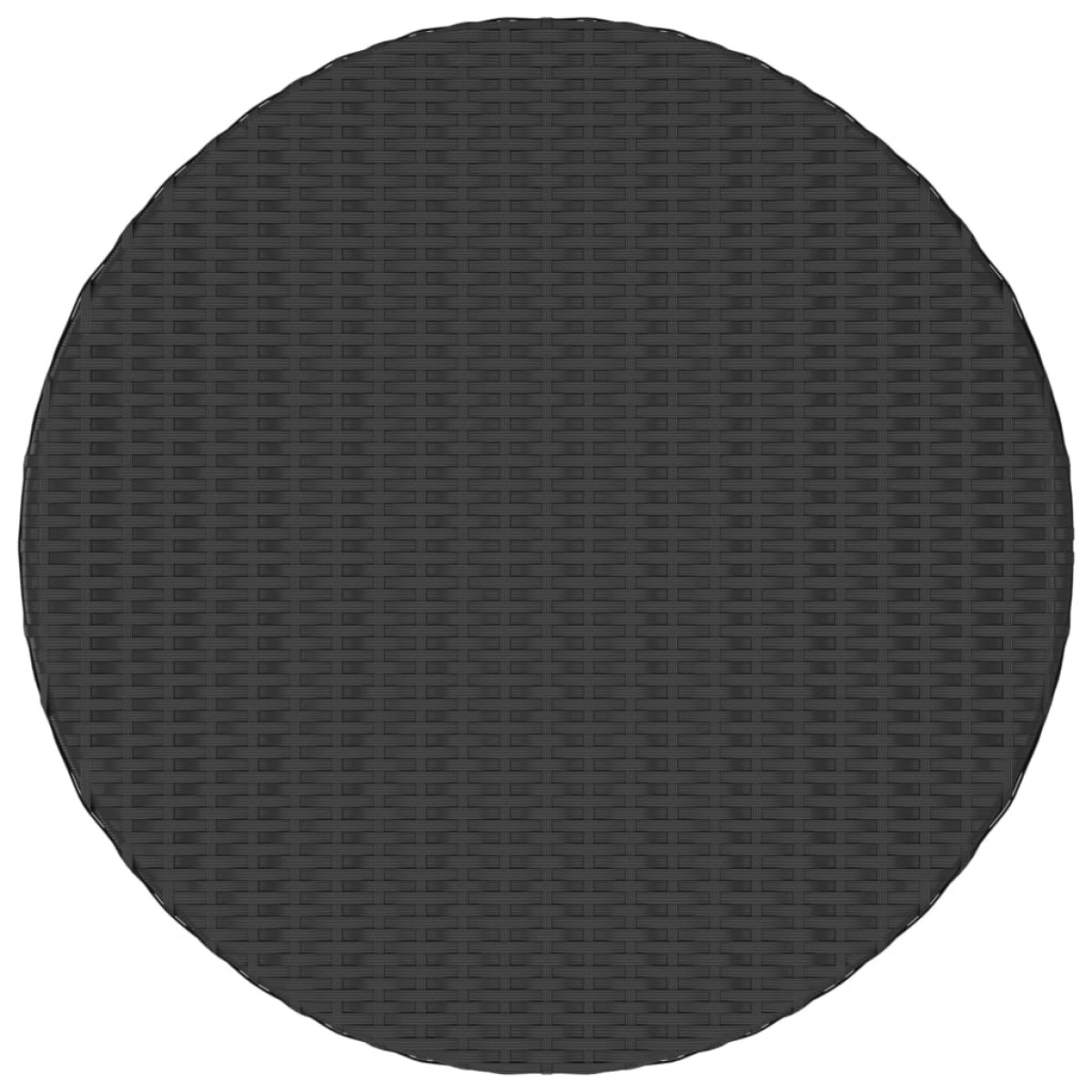 vidaXL Τραπεζαρία Κήπου Μαύρη 70 x 70 x 73 εκ. από Συνθετικό Ρατάν