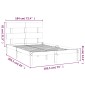 vidaXL Πλαίσιο Κρεβατιού 180 x 200 εκ. Μασίφ Ξύλο Super King Size