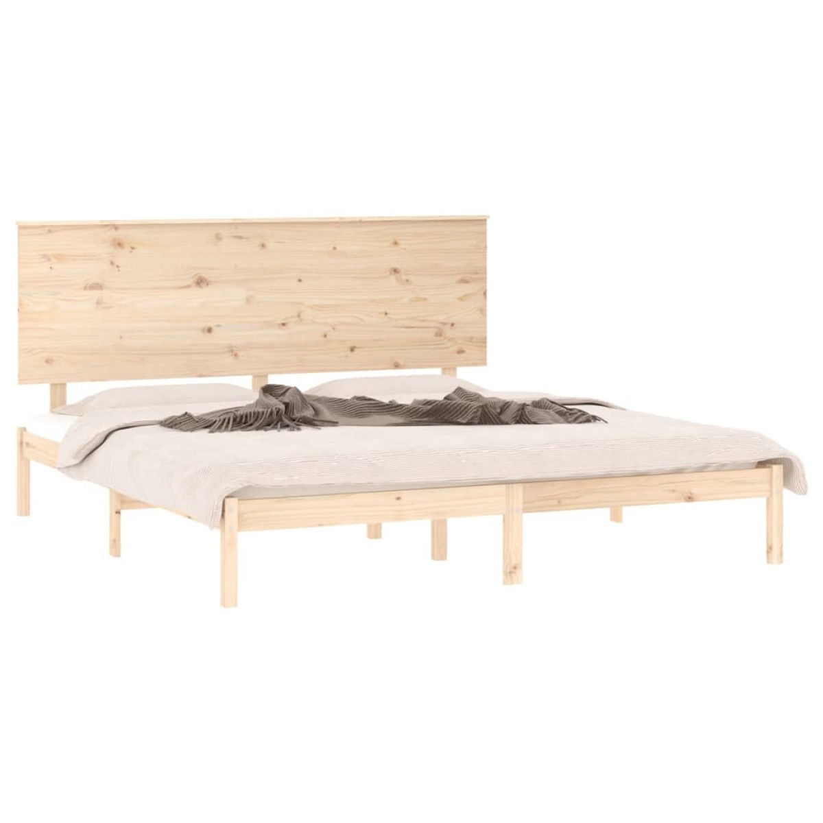 vidaXL Πλαίσιο Κρεβατιού 150 x 200 εκ. Μασίφ Ξύλο King Size